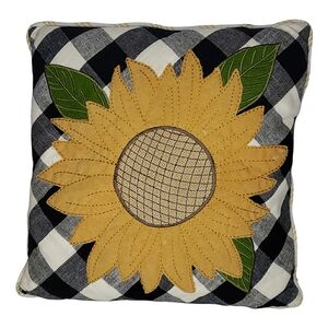 Farmcore Pillow The Prarie Rachel Ashwell  Sunflower Gingham Cabin Shabby Boho